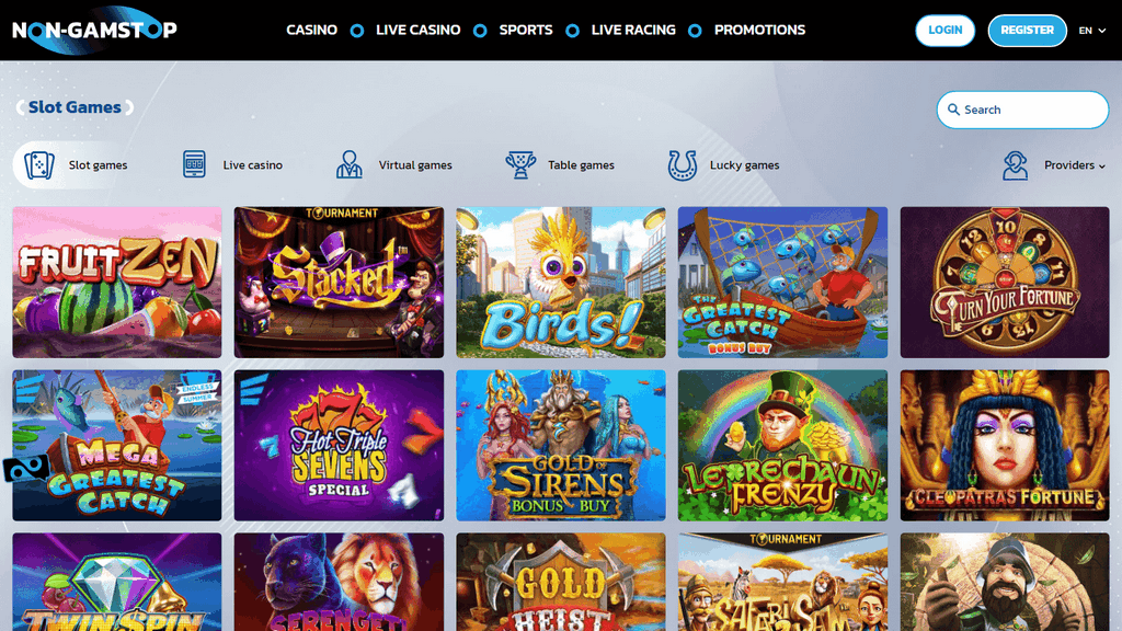 Non GamStop: Game Choice and Software Providers